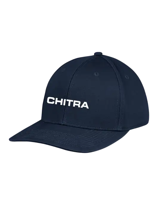 Premium Modern Structured Twill Navy Snapback Cap w/Chitra Logo