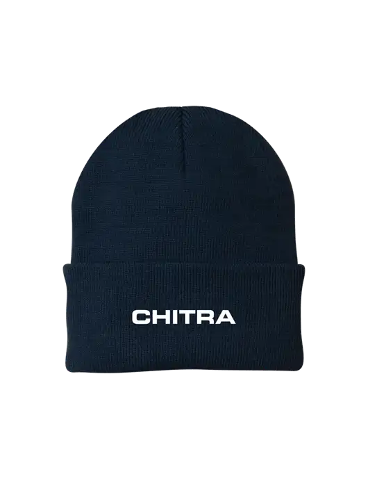 Navy Knit Cap w/Chitra Logo