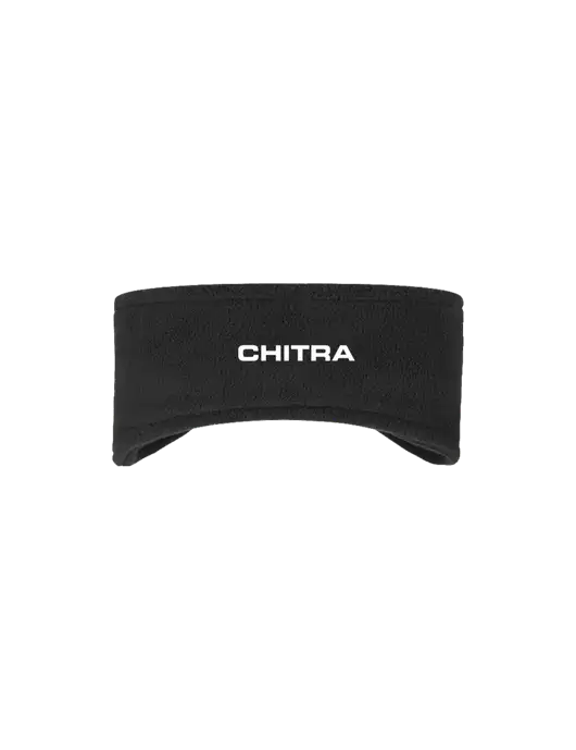 Black Stretch Fleece Headband w/Chitra Logo