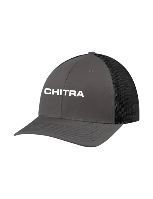 Richardson Adjustable Snapback Original 112 Trucker Cap Dark Grey w/Black Mesh w/Chitra Logo
