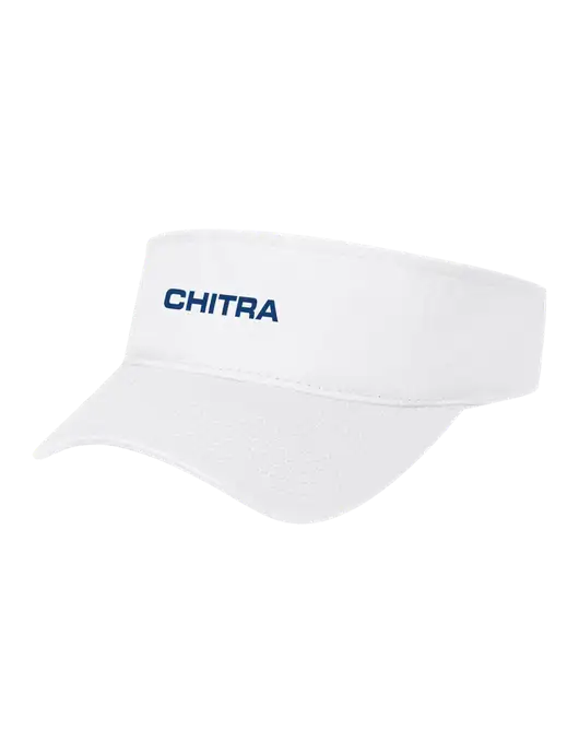 White Cap Visor w/Chitra Logo