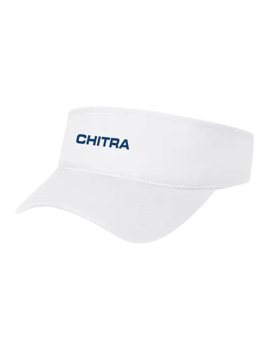 White Cap Visor w/Chitra Logo