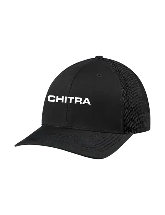 Richardson Adjustable Snapback Original 112 Trucker Cap Black w/Black Mesh w/Chitra Logo