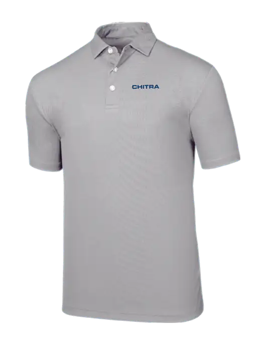 Callaway Birdseye Light Grey Polo w/Chitra Logo