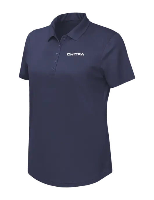 Callaway Womens Birdseye Navy Polo w/Chitra Logo