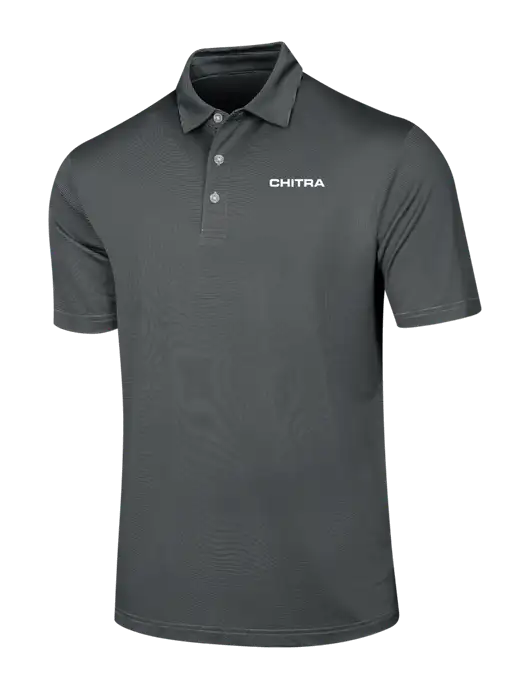 Callaway Black Fine Line Stripe Polo w/Chitra Logo
