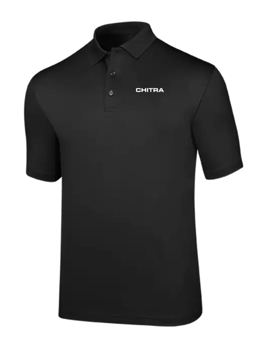 Callaway Opti-Dri Black Chev Polo w/Chitra Logo