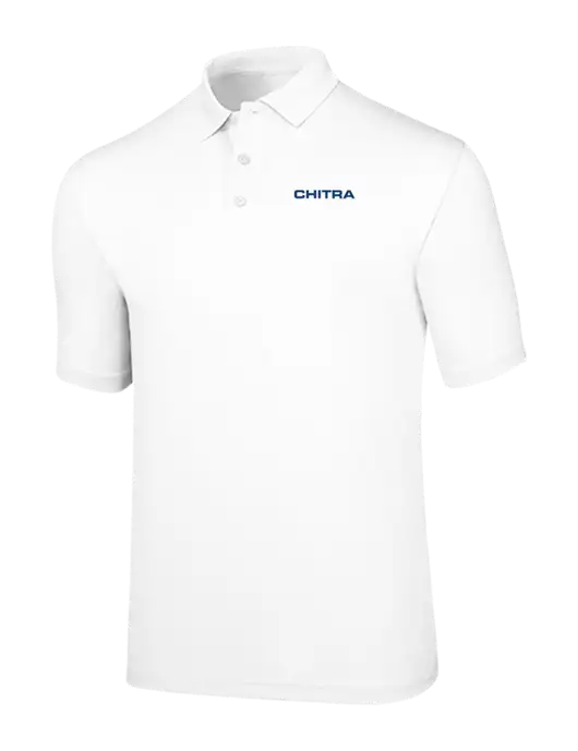 Callaway Opti-Dri White Chev Polo w/Chitra Logo