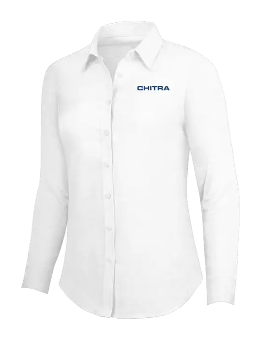 White Womens SuperPro Oxford Shirt w/Chitra Logo