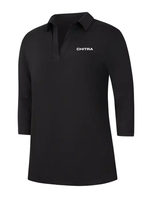 Womens Black Luxe Knit Tunic w/Chitra Logo