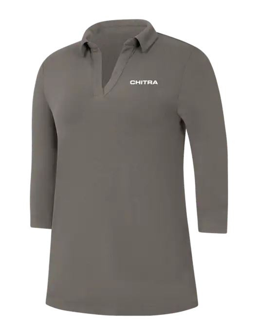 Womens Dark Grey Luxe Knit Tunic w/Chitra Logo