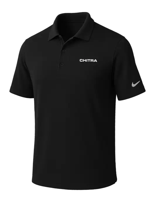 NIKE Black Dri-Fit Micro Pique Polo w/Chitra Logo