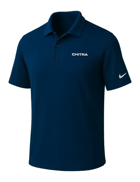NIKE Navy Dri-Fit Micro Pique Polo w/Chitra Logo
