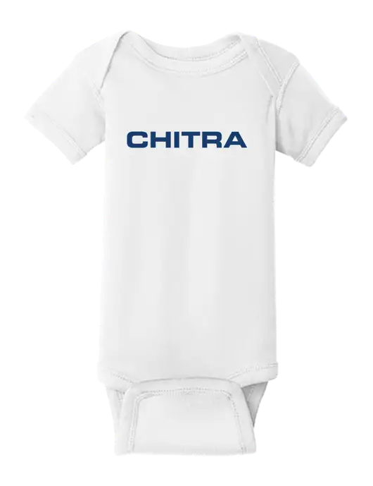 Rabbit Skins White Infant Short Sleeve Baby Rib Bodysuit w/Chitra Logo