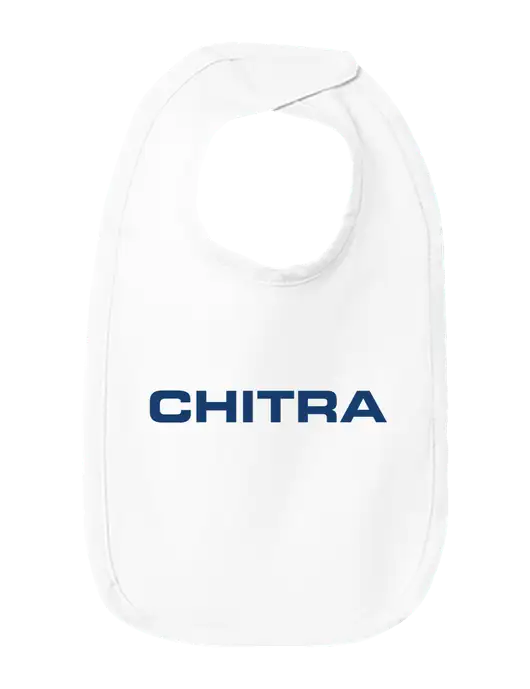 Rabbit Skins White Infant Premium Jersey Bib w/Chitra Logo