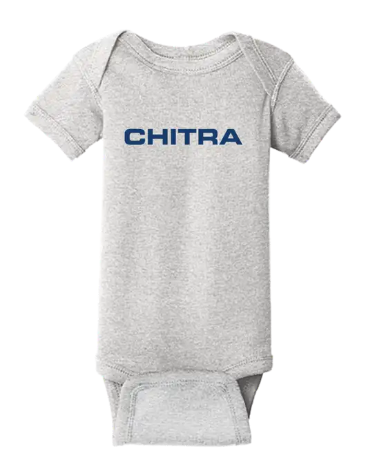 Rabbit Skins Light Grey Heather Infant Short Sleeve Baby Rib Bodysuit w/Chitra Logo