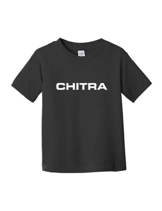 Rabbit Skins Black Toddler Fine Jersey Tee w/Chitra Logo
