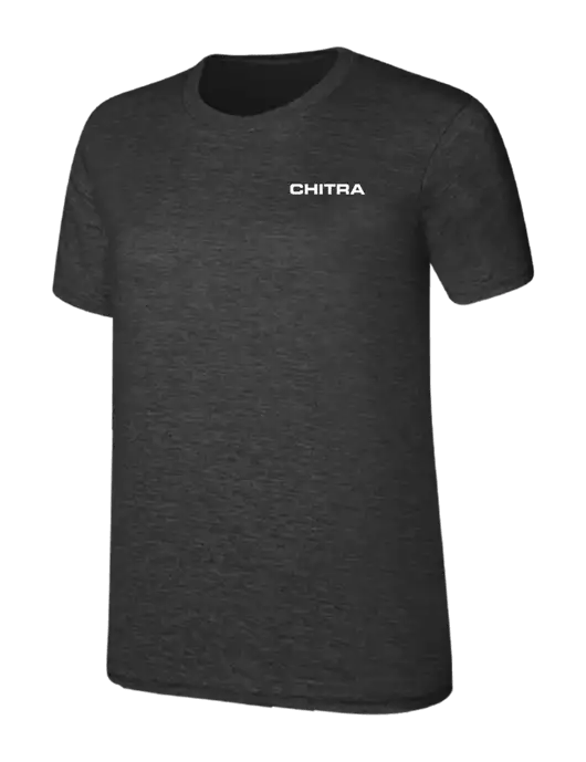 Womens Ring Spun Dark Heather Grey 4.5 oz T-Shirt w/Chitra Logo