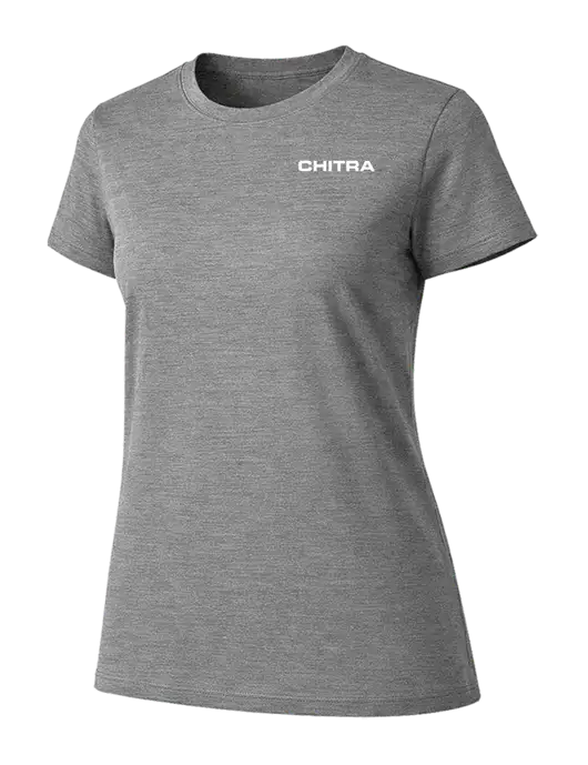 Womens Ring Spun Light Grey Heather 4.5 oz T-Shirt w/Chitra Logo