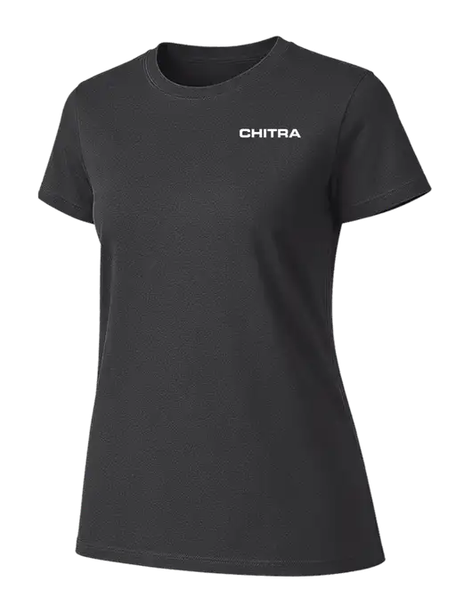 Womens Ring Spun Charcoal 4.5 oz T-Shirt w/Chitra Logo