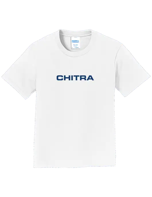 Youth Ring Spun White 4.5 oz T-Shirt w/Chitra Logo
