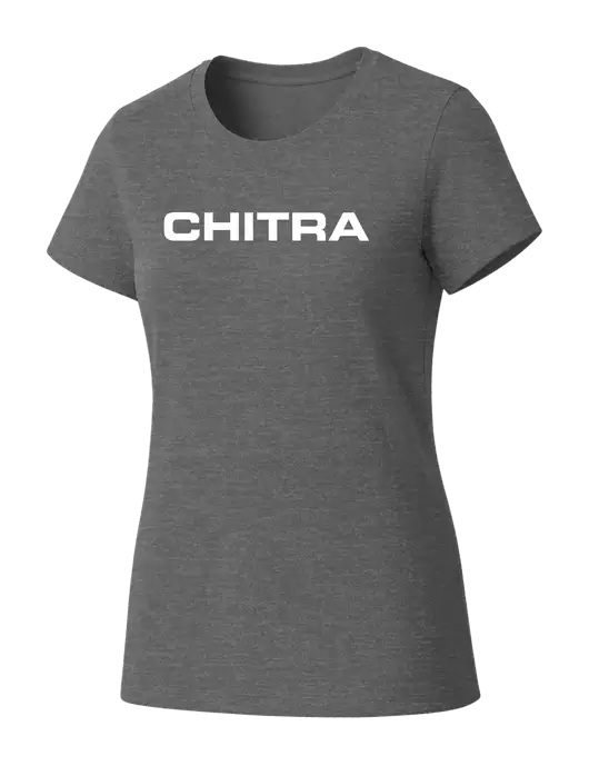 Womens Seriously Soft Grey Frost T-Shirt w/Chitra Logo