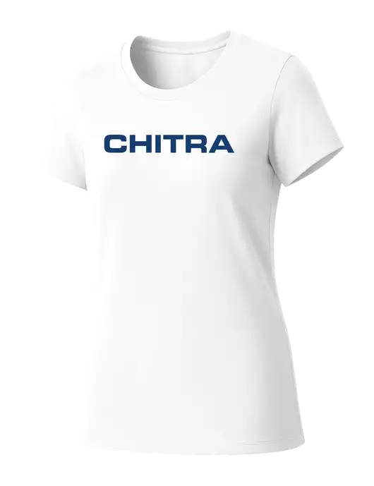 Womens Seriously Soft White T-Shirt w/Chitra Logo