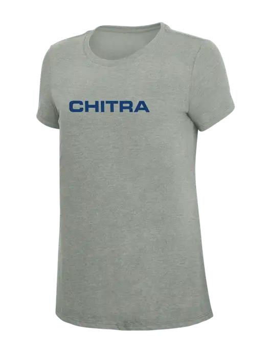 Womens Simply Soft Grey Frost 4.5oz  Poly/Combed Ring Spun Cotton T-Shirt w/Chitra Logo