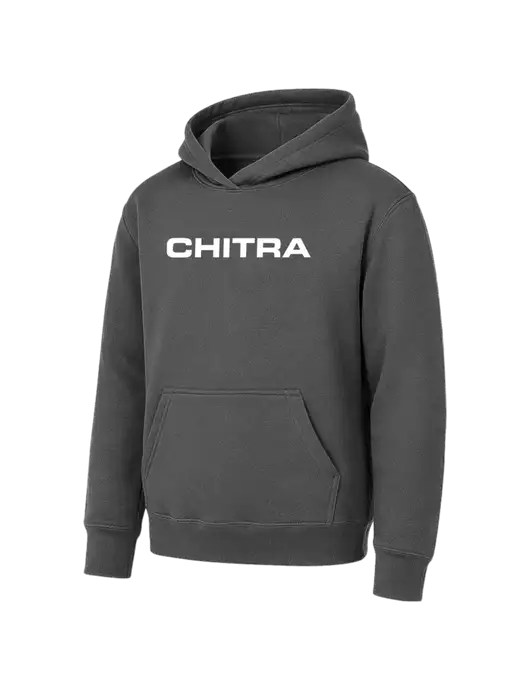Youth Charcoal 7.8 oz Pullover Hooded Sweatshirt w/Chitra Logo
