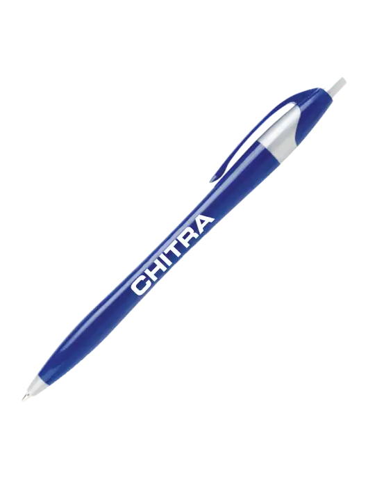 Novella Navy/Silver Corporate Pen- Blue Ink w/Chitra Logo