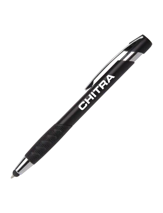 Alize Black Stylus Black Ink Pen w/Chitra Logo