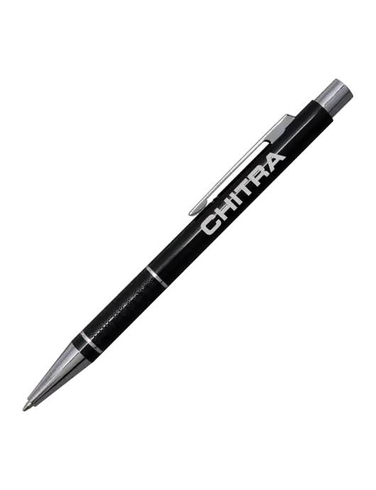 St George Black Pen - Blue Ink w/Chitra Logo