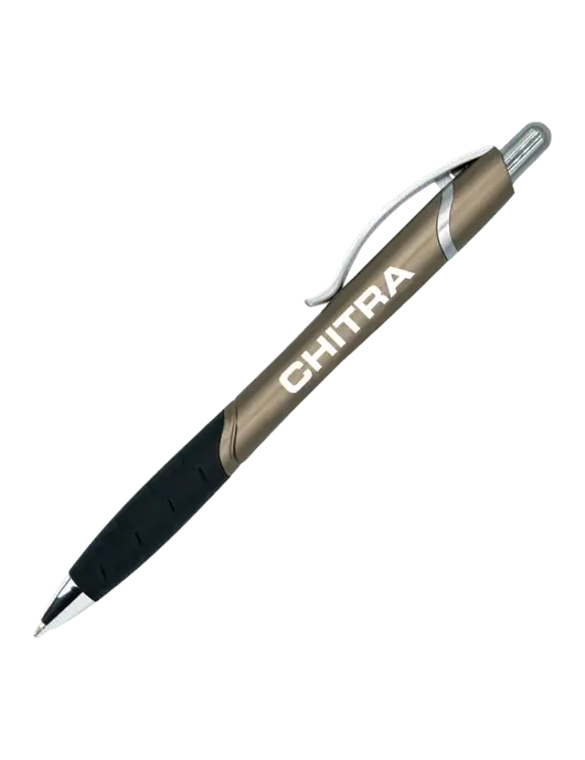 Summerhill Grey Pen - Black Ink w/Chitra Logo