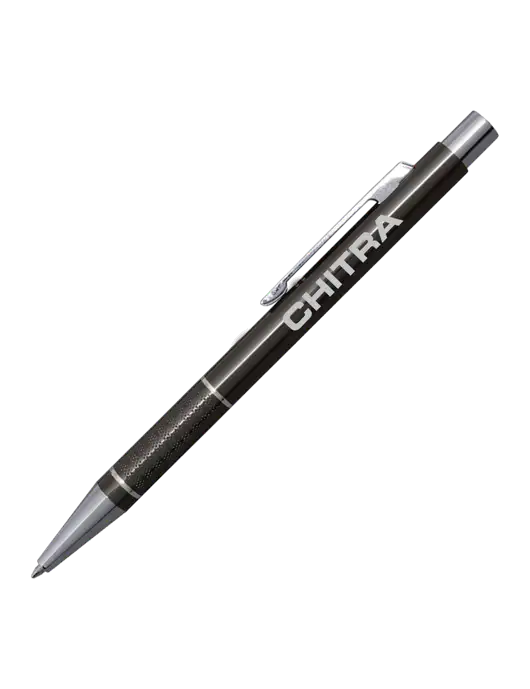 St George Gunmetal Pen - Blue Ink w/Chitra Logo