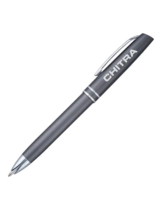 Gunmetal Anguilla Black Ink Pen w/Chitra Logo
