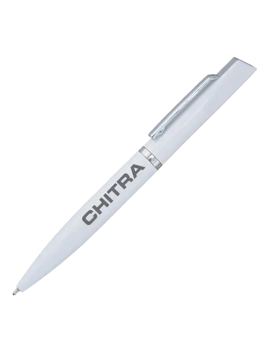 Santos White Pen - Black Ink w/Chitra Logo