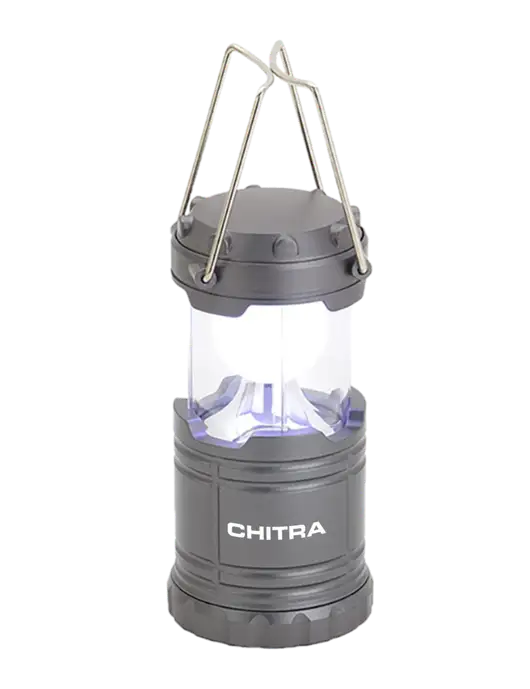 Gunmetal Mini Retro Lantern w/Chitra Logo