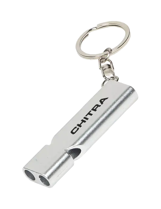 Quick Alert Silver Safety Whistle w/Chitra Logo