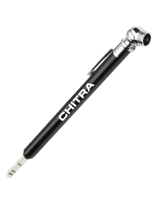 Quick View Black Tire Gauge w/Chitra Logo