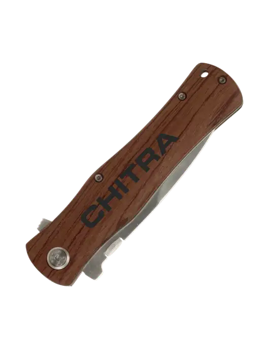 Wood Handle Knife w/Chitra Logo