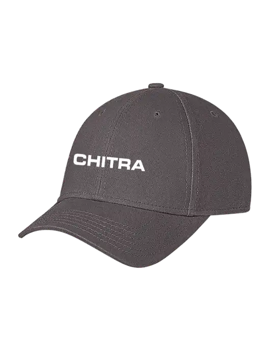 Medium Dark Grey Structured Soft Snap Closure Hook & Loop Cap w/Chitra Logo