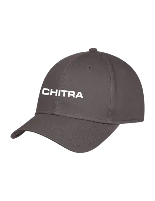 Charcoal Structured Cap Hook & Loop w/Chitra Logo