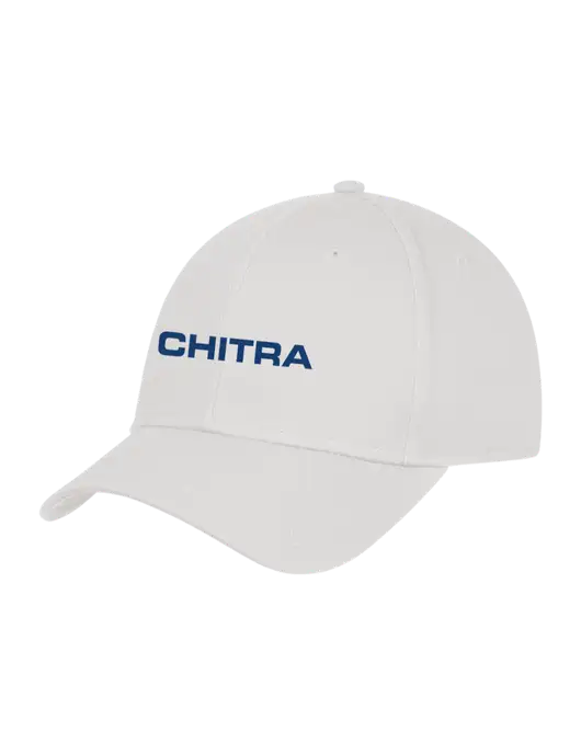 White Structured Cap Hook & Loop w/Chitra Logo