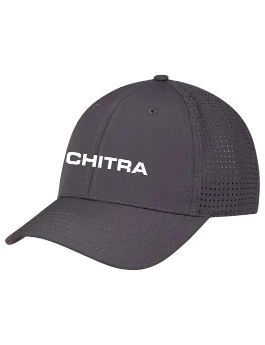 Charcoal Performance Stretchable Cap Hook & Loop w/Chitra Logo