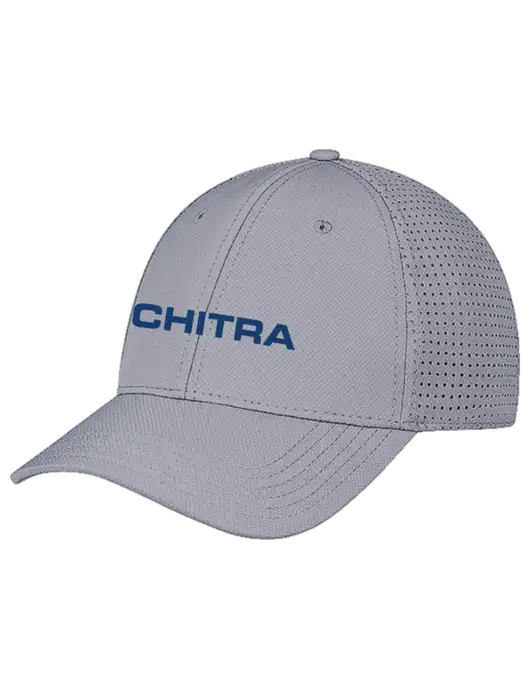 Grey Performance Stretchable Cap Hook & Loop w/Chitra Logo
