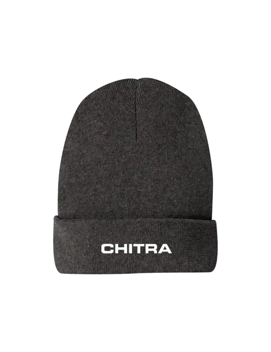Recycled Charcoal Heather Beanie w/Chitra Logo