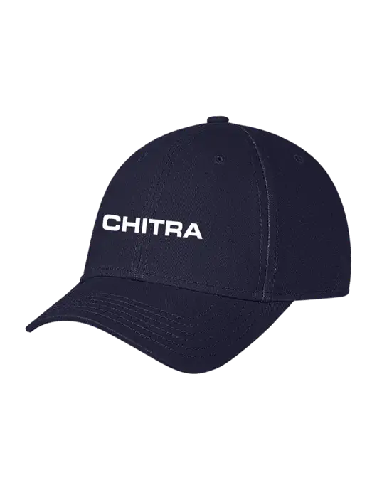 Navy Structured Soft Snap Closure Hook & Loop Cap w/Chitra Logo