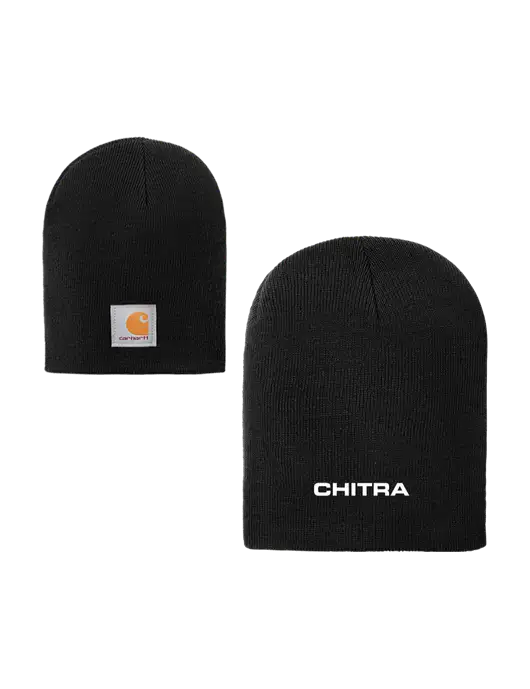Carhartt Black Acrylic Knit Hat w/Chitra Logo