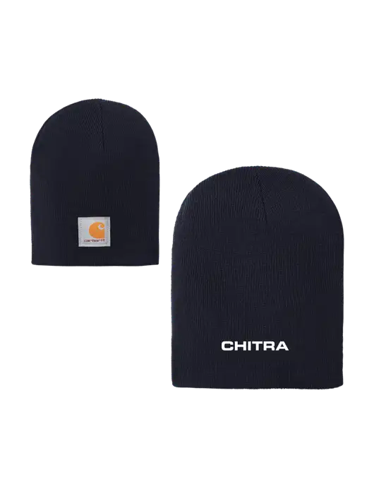 Carhartt Dark Navy Acrylic Knit Hat w/Chitra Logo