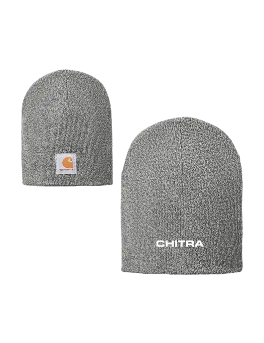 Carhartt Medium Grey Heather Acrylic Knit Hat w/Chitra Logo